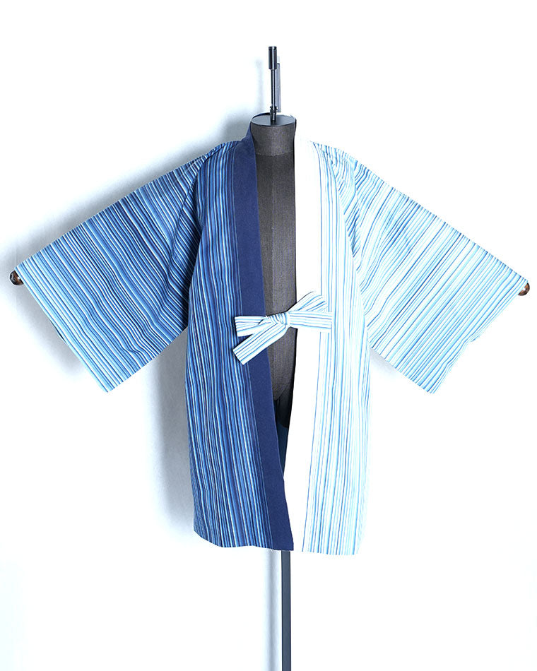 Re-designed Haori - Kokura-ori model (Freedom Indigo pattern)