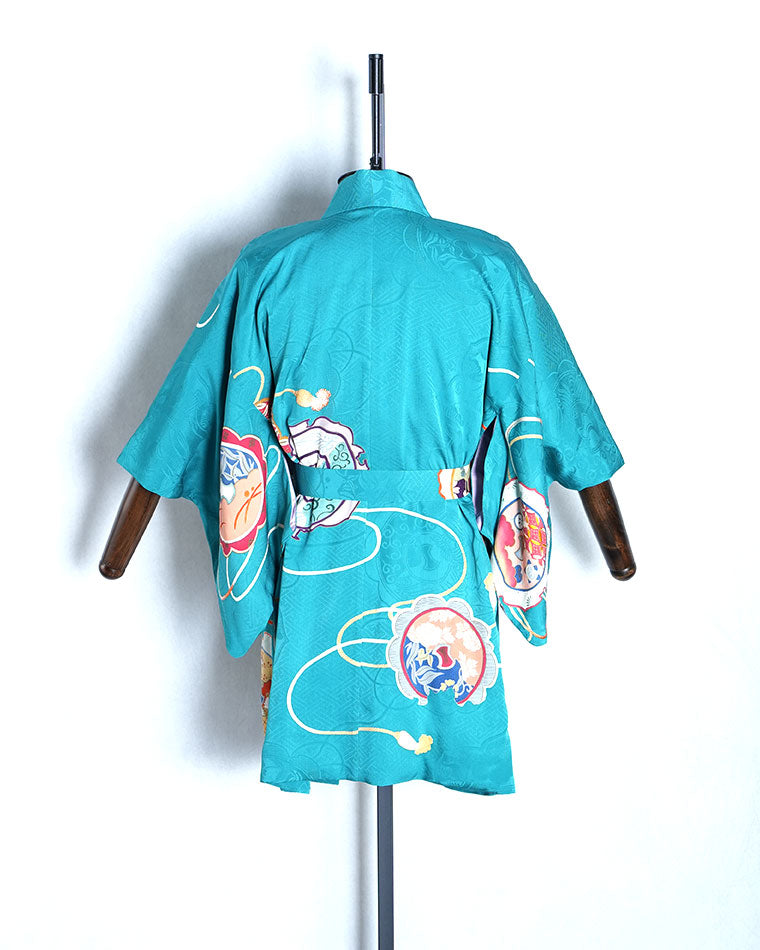 Re-designed Haori - Vintage kimono model (Drum pattern)