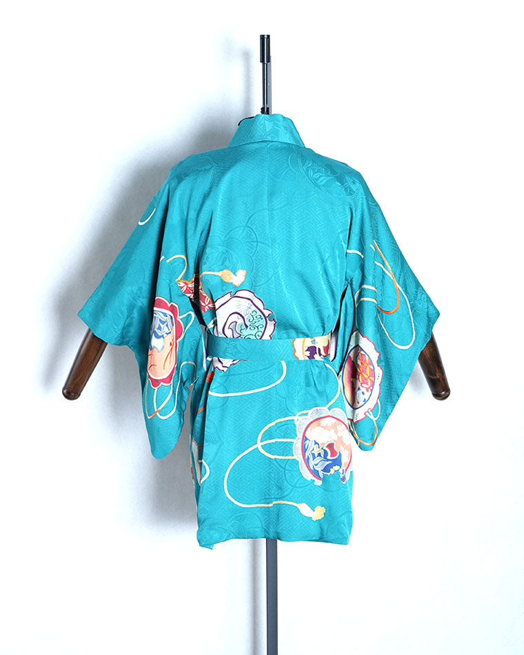 Re-designed Haori - Vintage kimono model (Drum pattern)