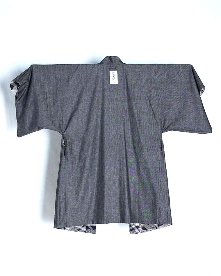 Re-designed Haori - Vintage kimono model (Diagonal lines auspicious patterns)