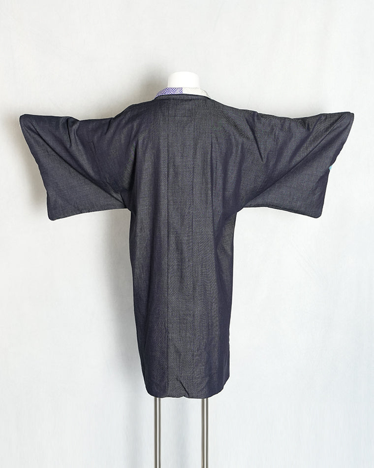 Haori-Vintage kimono model (Fan and wave pattern)